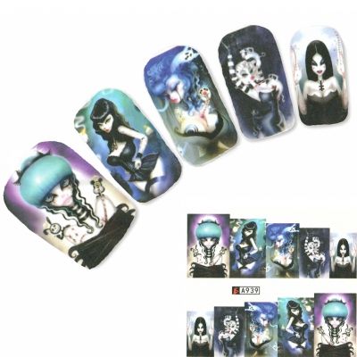 Tattoo Nail Erotik Karikatur Aufkleber Nagel Sticker