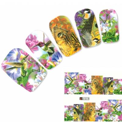 Tattoo Nail Vogel Vogelhaus Aufkleber Nagel Sticker