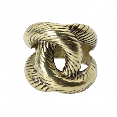 Luxus Edelstahl Ring 59 = 18,8 mm Gold - 1