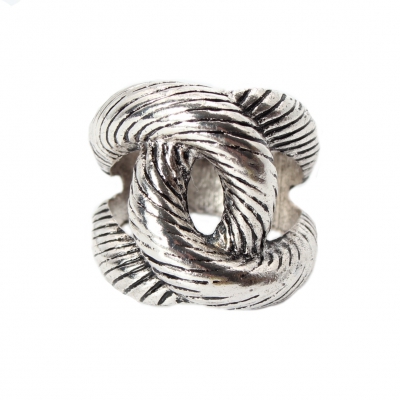 Luxus Edelstahl Ring 59 = 18,8 mm Silber - 1