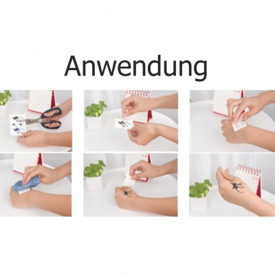 Temporäres Tattoo Gewitter Krone Körperkunst - 1