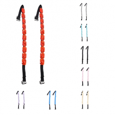 BH Ersatzträger mit großen Strass Steinen dehnbar Schwarz - 1