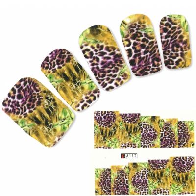 Tattoo Nail Art Tigermuster Afrika Wildnis Nagel Sticker