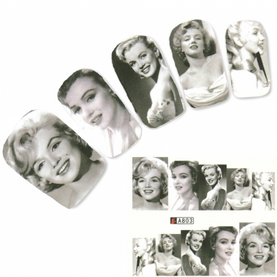 Tattoo Nail Art Marilyn Monroe Nagel Sticker