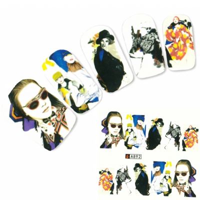 Tattoo Nail Art Modell Glamour Teenager Nagel Sticker