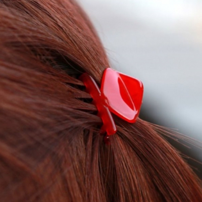 Mini Haarklammer Haarclip Rot