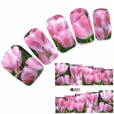 Tattoo Nail Blumen Blüten Tulpe Nagel Sticker
