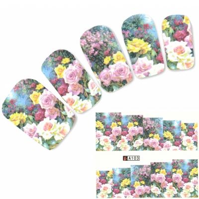 Tattoo Nail Blumen Blï¿½ten Nagel Sticker