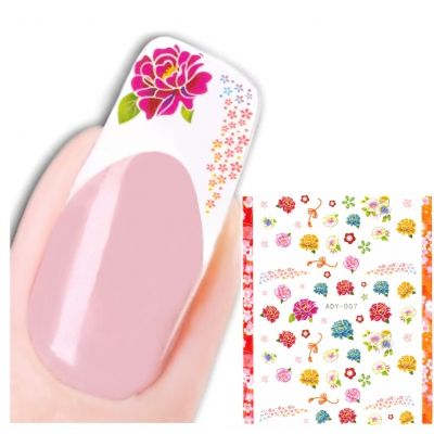 3D Nagel Sticker Nail Art Blumen Blüten Aufkleber