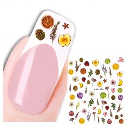 3D Nagel Sticker Nail Art Früchte Hirsen Aufkleber