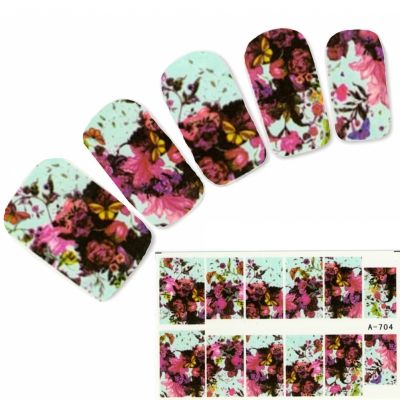 Tattoo Nail Blumen Blï¿½ten Nagel Sticker