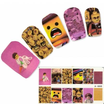 Tattoo Nail Bauklï¿½tze Spielfiguren Nagel Sticker