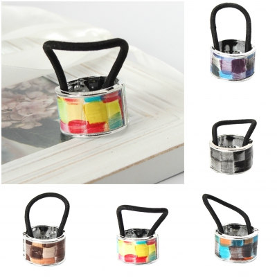 Haarring im buntem Pinselanstrich Design Modell 1 - 1