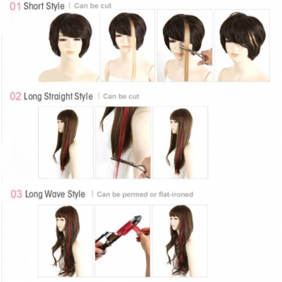 Clip Extensions Kunsthaar in der Farbe Flieder - 2