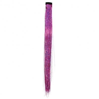 Clip Extensions Glitzer Lametta in der Farbe Pink - Pink