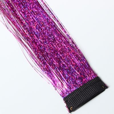 Clip Extensions Glitzer Lametta in der Farbe Pink - 2