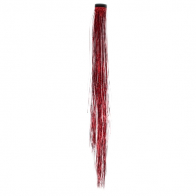 Clip Extensions Glitzer Lametta in der Farbe Rot - Rot