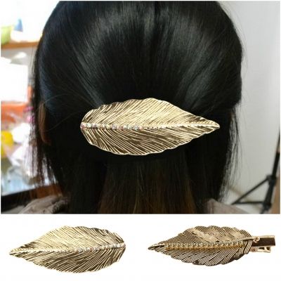 Metall Haarklammer Feder Strass Modell 1 - 1