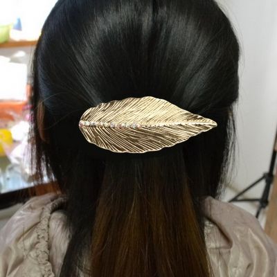 Metall Haarklammer Feder Strass Modell 1 - 2