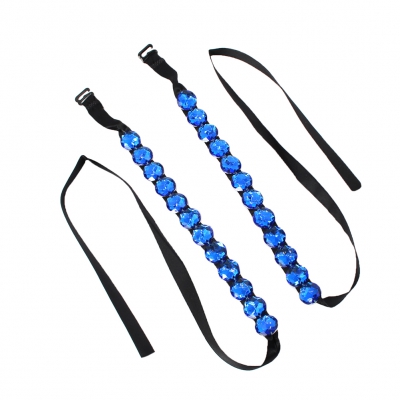 1 Paar BH Ersatzträger mit großen Strass Steinen Blau - Blau