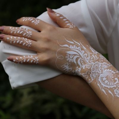 Henna Spitze Tattoo Handbemalung 6 Modelle - 3