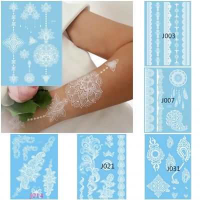 Henna Spitze Tattoo Handbemalung Modell 6 - 1