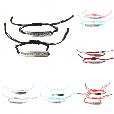 2 x Freundschaft Armband BFF forever friends Bordeaux - 1