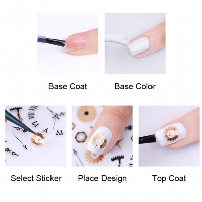 3D Nagel Sticker Nail Art Ornamente Aufkleber Neu Modell 4 - 2