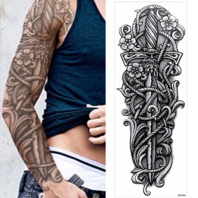 Temporäres Tattoo Schwert  Tätowierung Design - 1