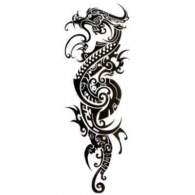 Temporäres Tattoo Tribal Drache Tätowierung Design - 1