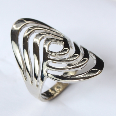 Edelstahl Ring Silber