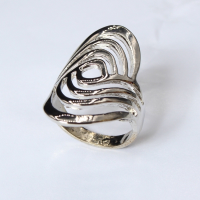 Edelstahl Ring Silber - 1