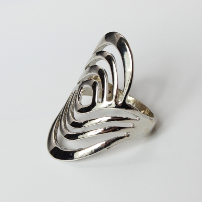 Edelstahl Ring Silber - 2