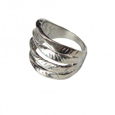 Edelstahl Ring Silber - 1