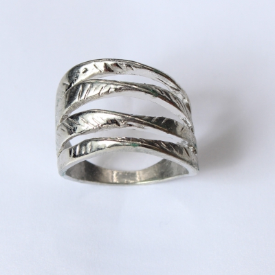 Edelstahl Ring Silber - 2