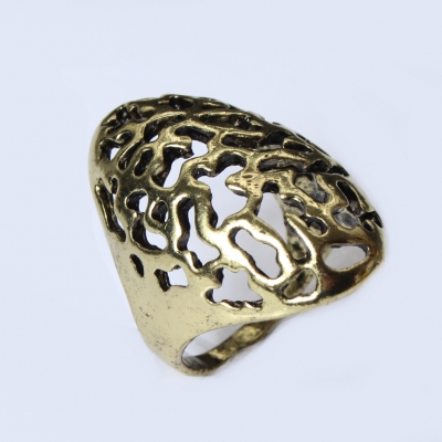 Edelstahl Ring Gr. 56 = 17,8 mm Gold - 2