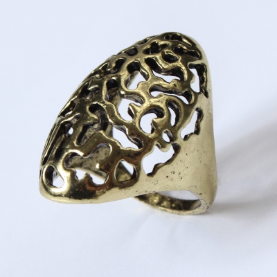 Edelstahl Ring Gr. 56 = 17,8 mm Gold - 3