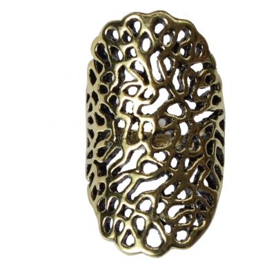 Edelstahl Ring Gr. 58 = 18,4 mm Bronze - 2