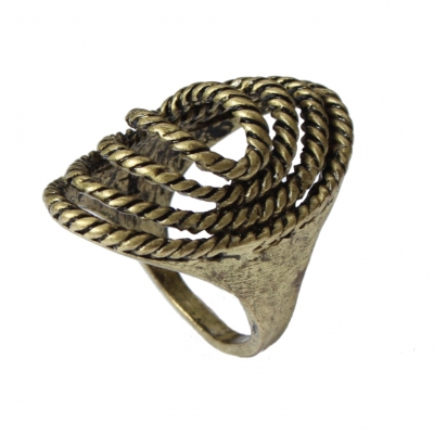 Edelstahl Ring Gr. 53 = 16,8 mm Bronze - 2
