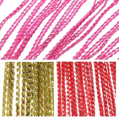 Fadenvorhang mit Lurex veredelt Raumteiler Glitzer Türvorhang Gardine