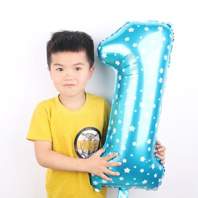 Zahl Luftballon XL 75CM Nummer Folienballon Blau 9 - 3