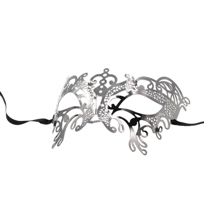 Venezianische Metall Augenmaske Silber