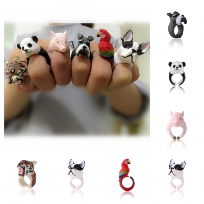Tier Ring Modeschmuck One Size Panda - 1