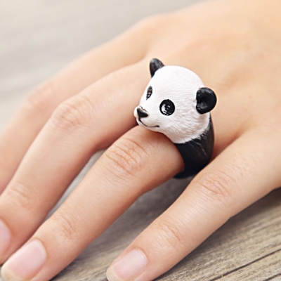 Tier Ring Modeschmuck One Size Panda - 3