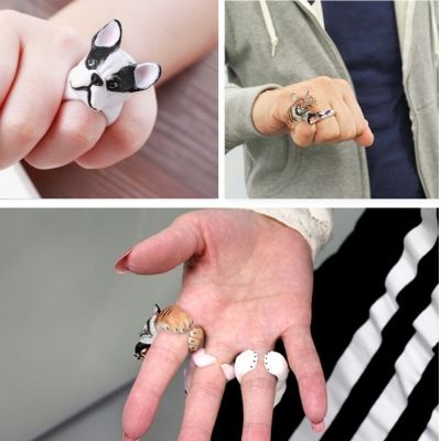 Tier Ring Modeschmuck One Size Bulldogge - 2