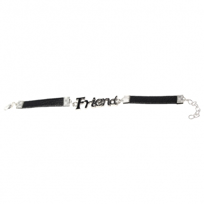 Freundschaft Armband BFF forever friends Schwarz - Schwarz