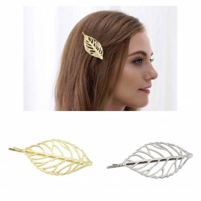 Metal Haarklammer Blatt