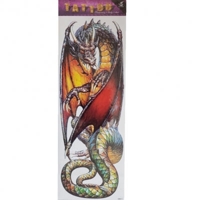 Temporäres Tattoo Drache Tätowierung Bunt Design