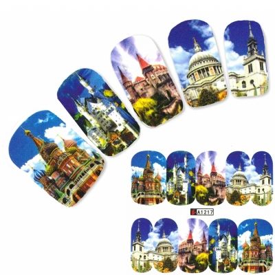 Tattoo Nail Art Schloss Basilius-Kathedrale Aufkleber Nagel Sticker