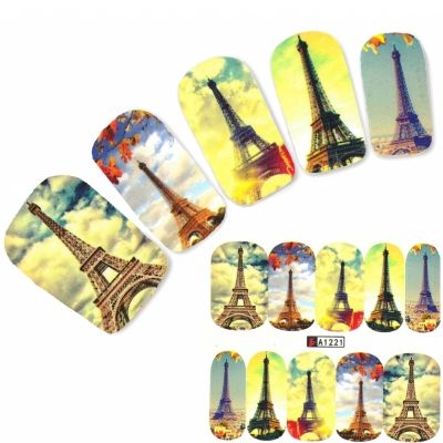 Tattoo Nail Art Eiffelturm Paris Aufkleber Nagel Sticker